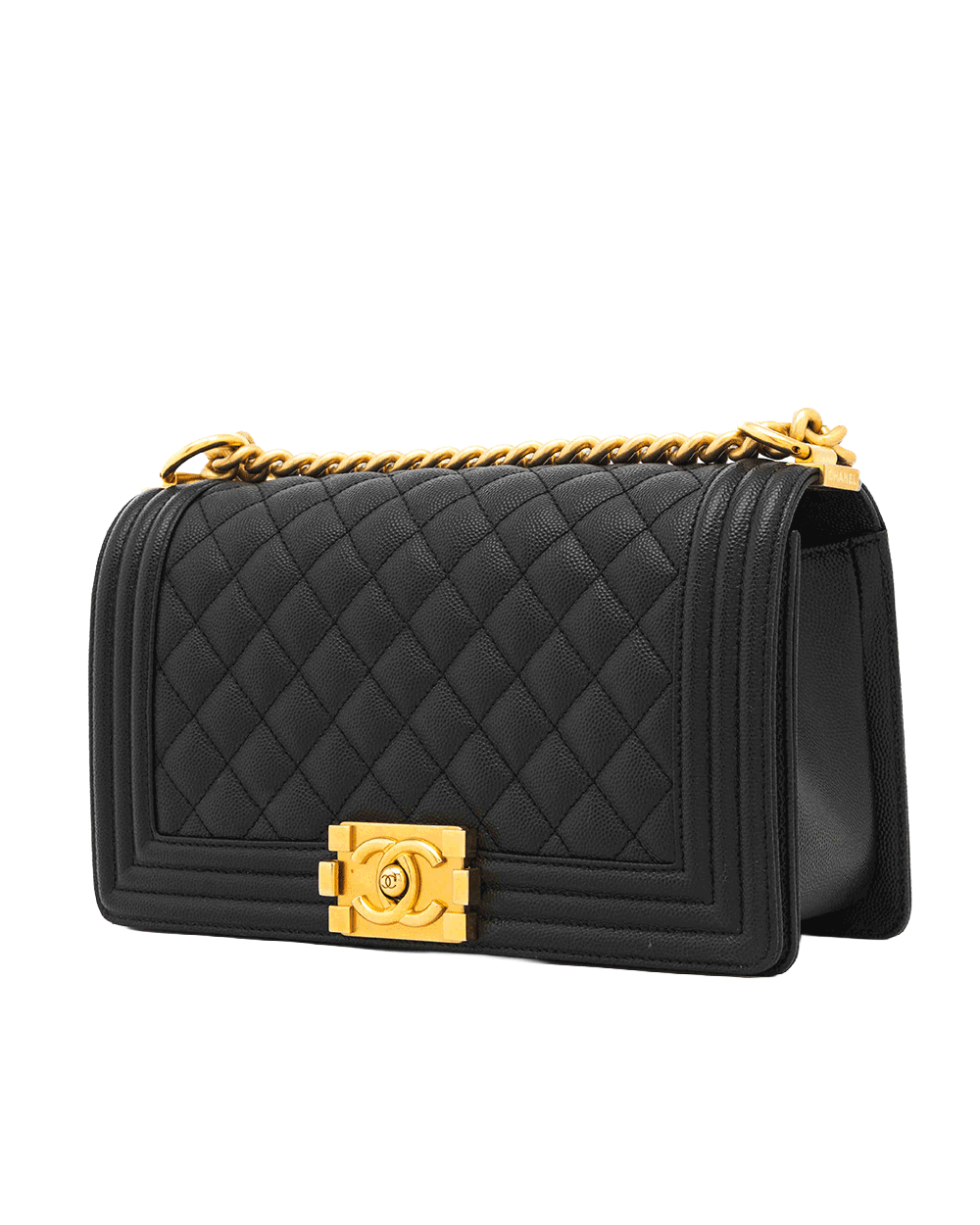 4 CHANEL BOY 10 BLACK CAVIAR GHW HG9C6K31 0110