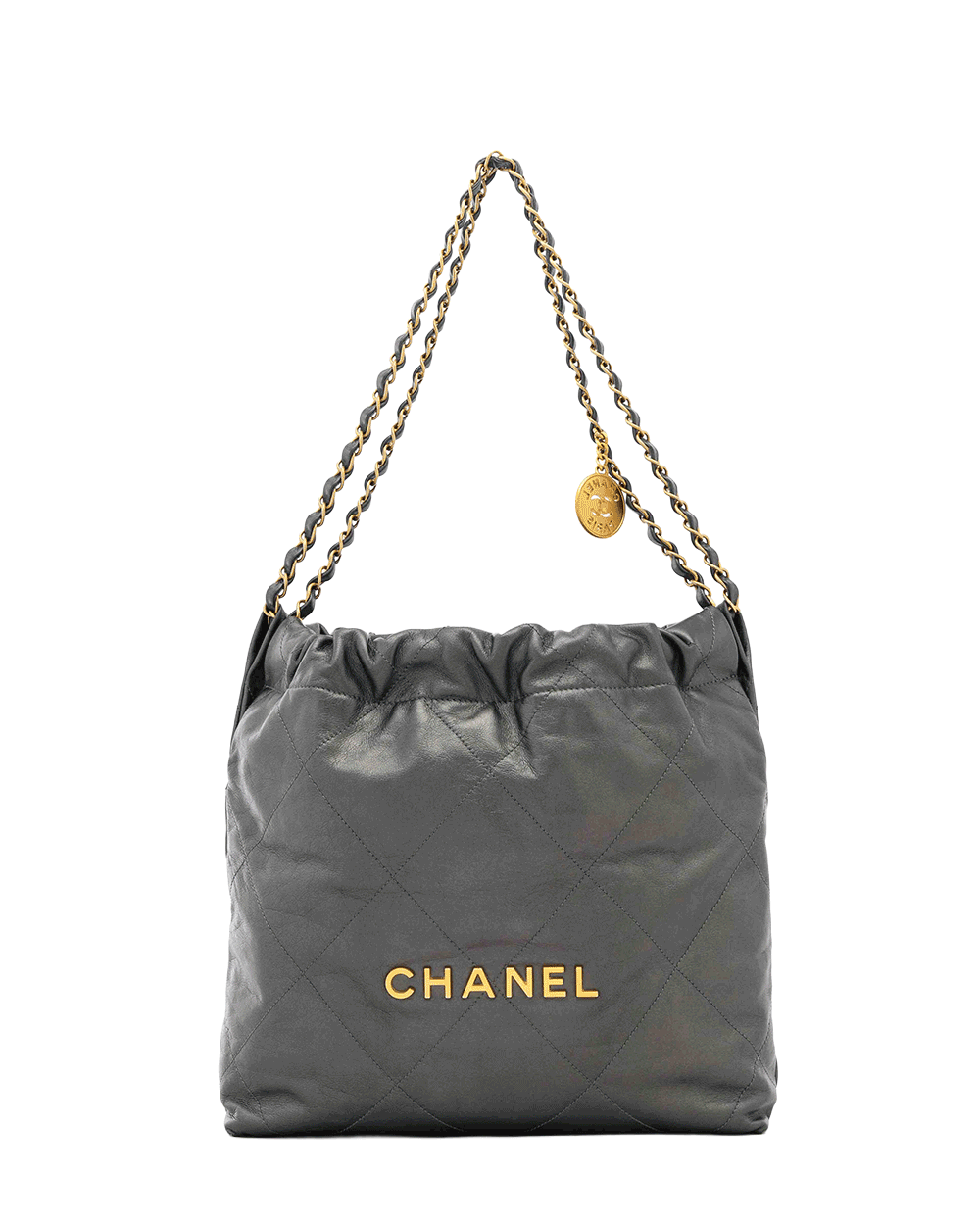 4 CHANEL TOTE 22 SMALL GRAY MATTALIC LAMB GHW CXKL3JE 0865