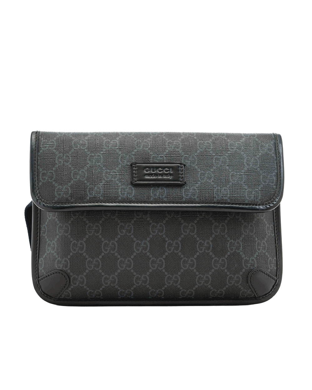 43 GUCCI BELT BAG SQUARE THIN BLACK GG SUPREME MONOGRAM CANVAS SHW 598113 525040 1641