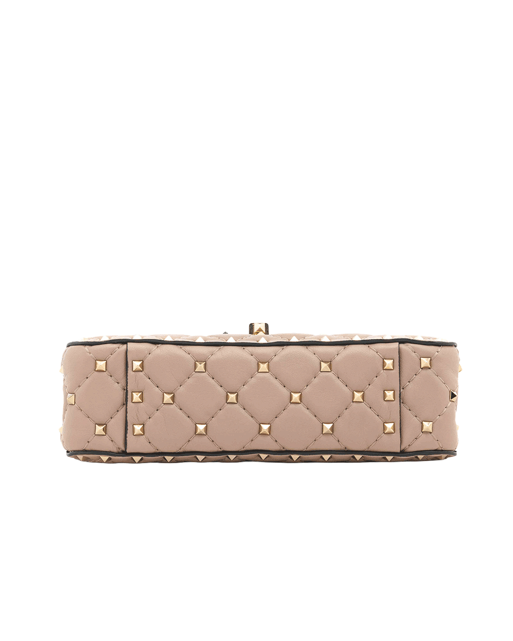 44 VALENTINO ROCKSTUD SPIKE SHOULDER BAG SMALL BEIGE CALF GHW 1629