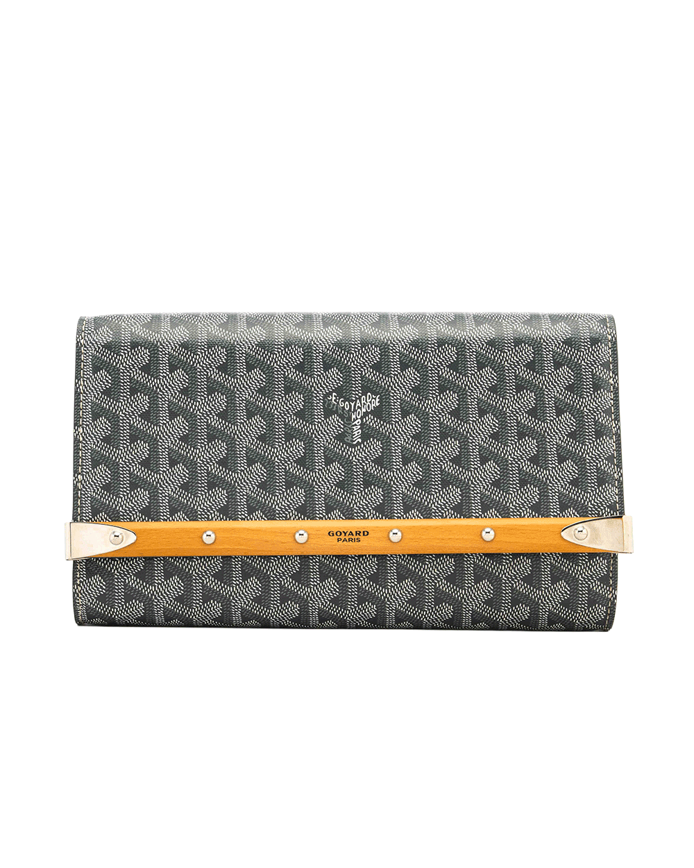 45 GOYARD MONTE CARLO CLUTCH WITH STRAP PM GRAY CANVAS SHW LAR020238 1512