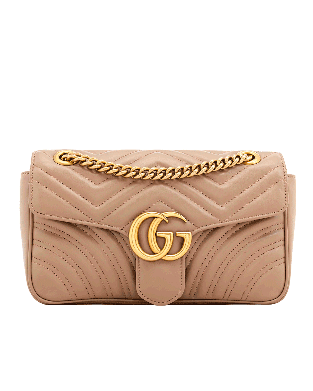 5 GUCCI MARMONT 26 BEIGE NUDE CALF GHW 443497 520981 1945