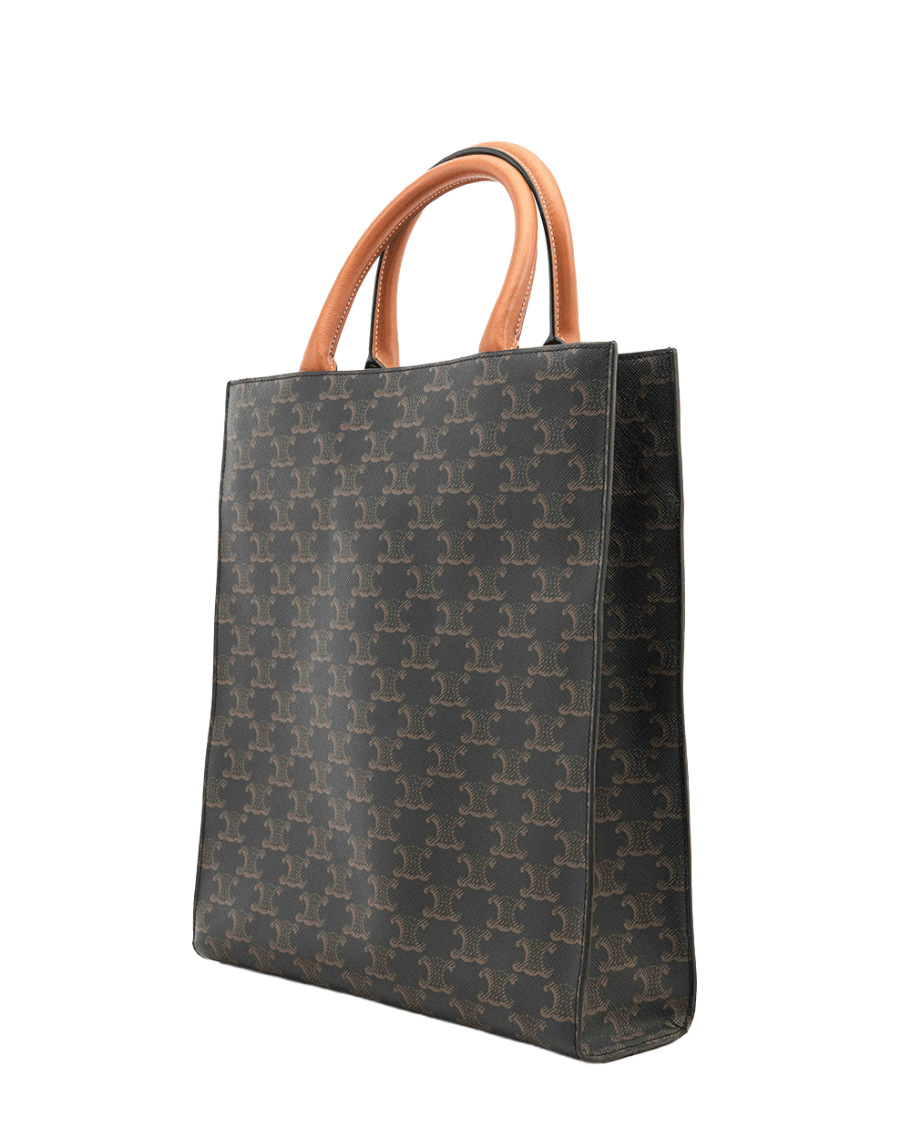 54 CELINE CABAS VERTICAL SMALL BROWN TAN CANVAS GHW F LM 2250 F AT 2200 1130