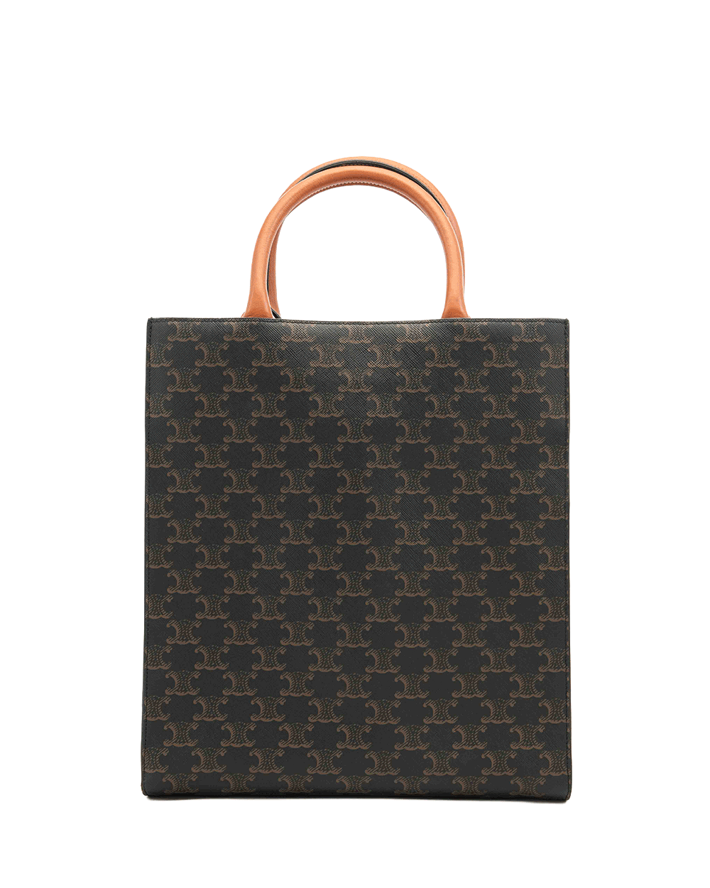 54 CELINE CABAS VERTICAL SMALL BROWN TAN CANVAS GHW F LM 2250 F AT 2200 1131