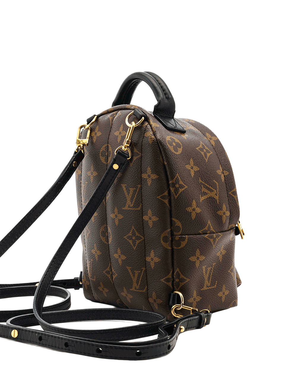55 LV PALM SPRING MINI BROWN BLACK MONOGRAM CANVAS GHW MICROCHIP 1316