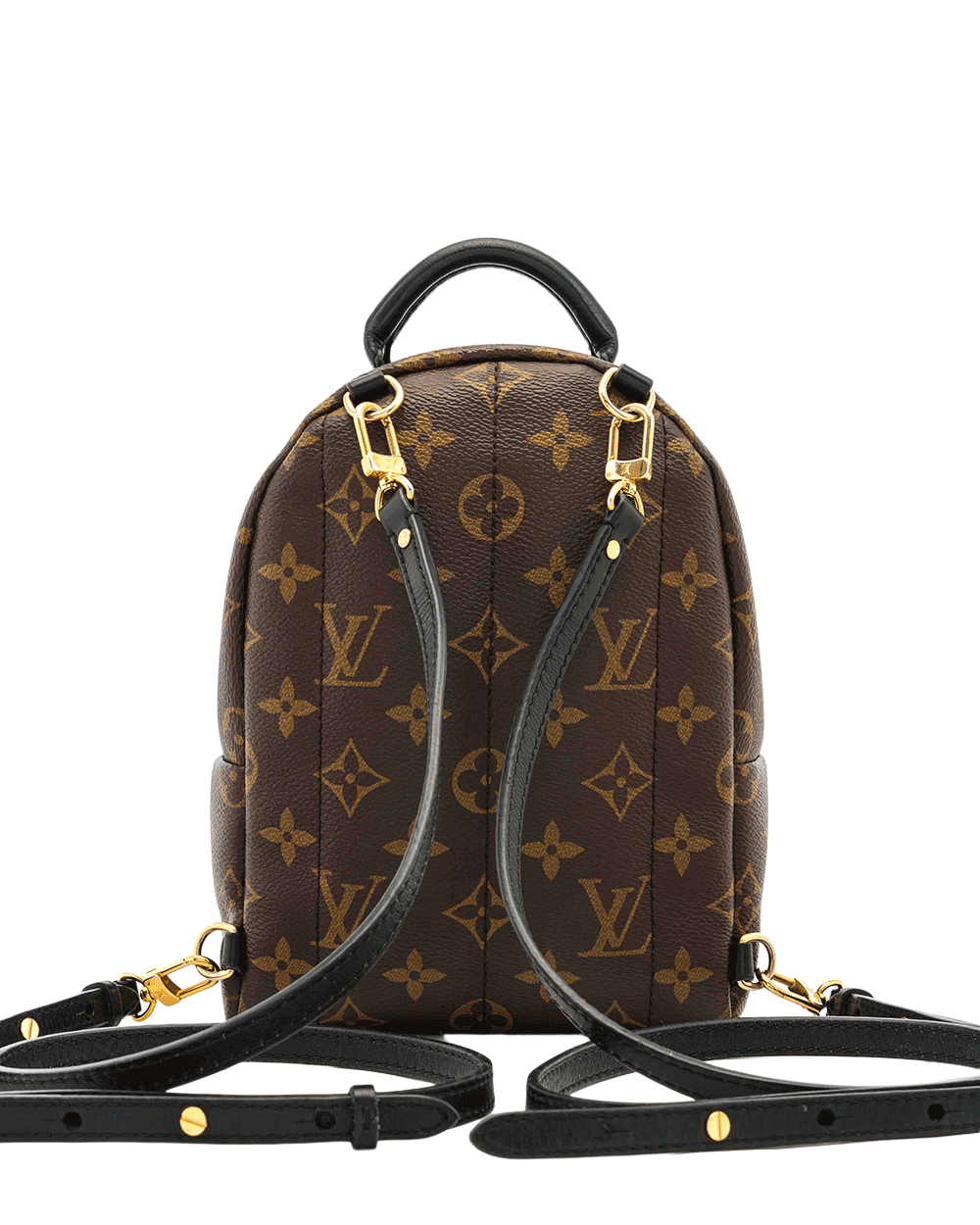 55 LV PALM SPRING MINI BROWN BLACK MONOGRAM CANVAS GHW MICROCHIP 1318