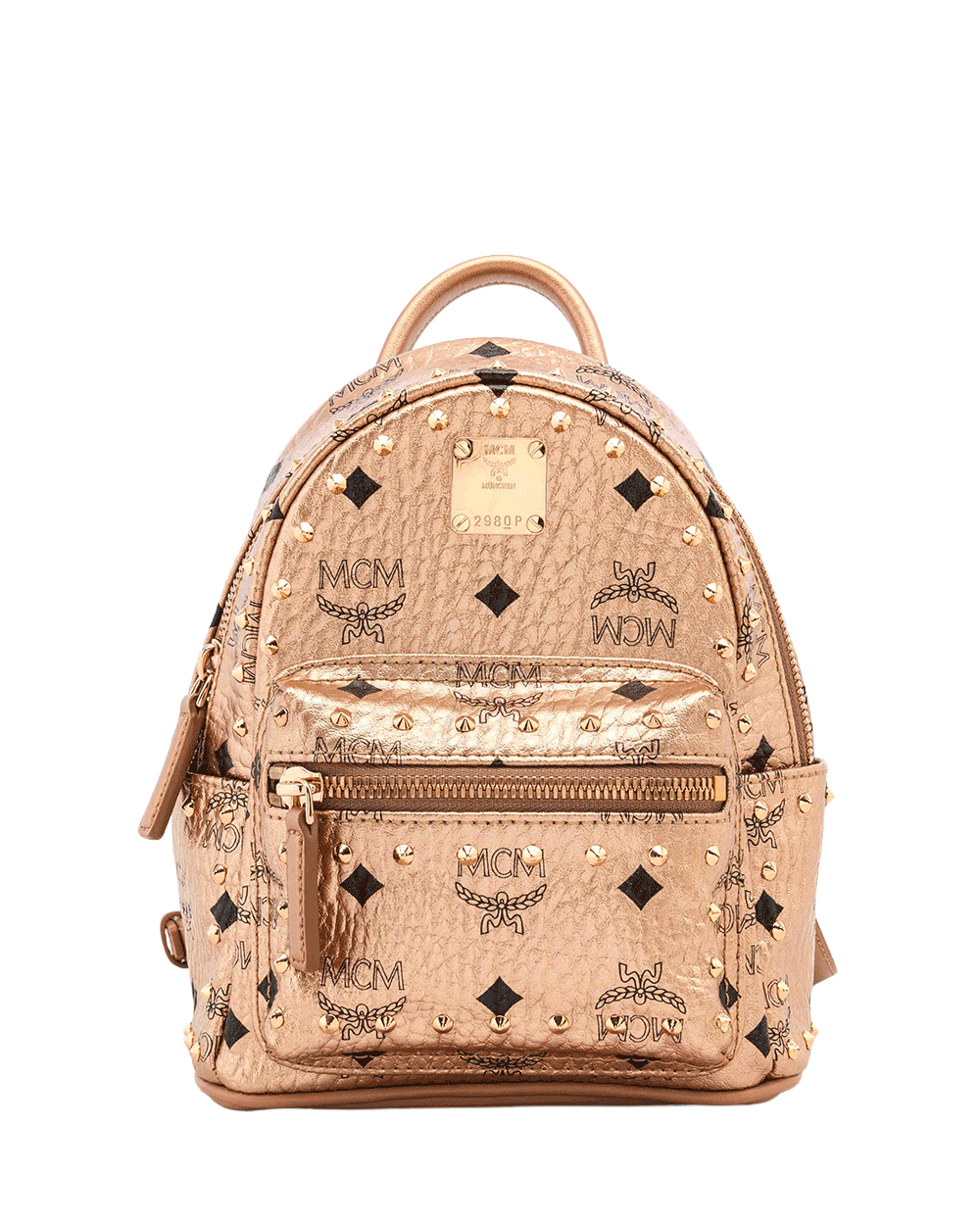 63 MCM STARK BEBE BOO BACKPACK MINI PINK GOLD MATELASSE RGHW MMK8AVE05TC001 10461901 1296