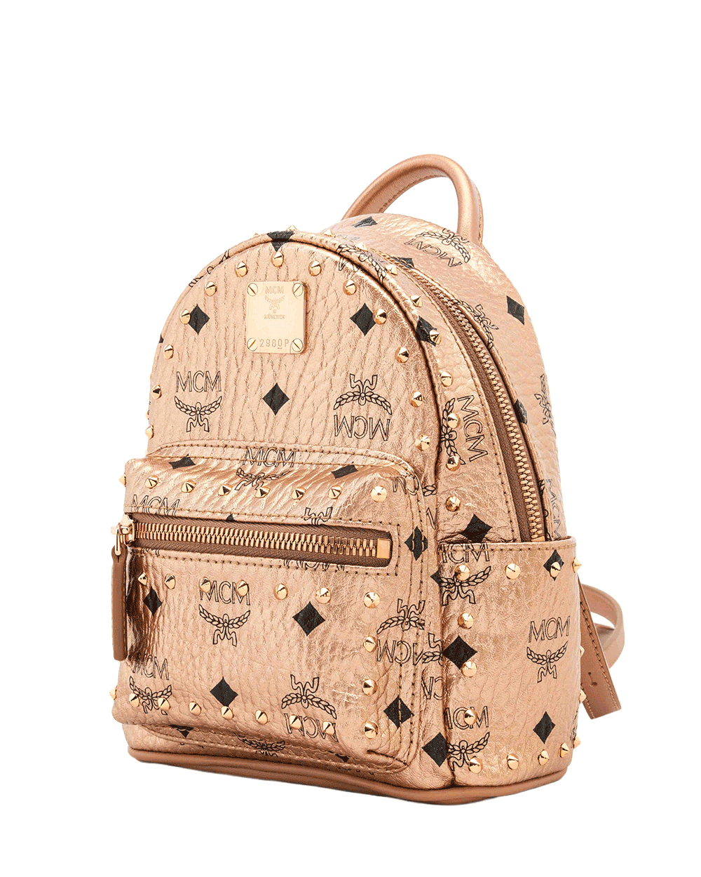 63 MCM STARK BEBE BOO BACKPACK MINI PINK GOLD MATELASSE RGHW MMK8AVE05TC001 10461901 1297