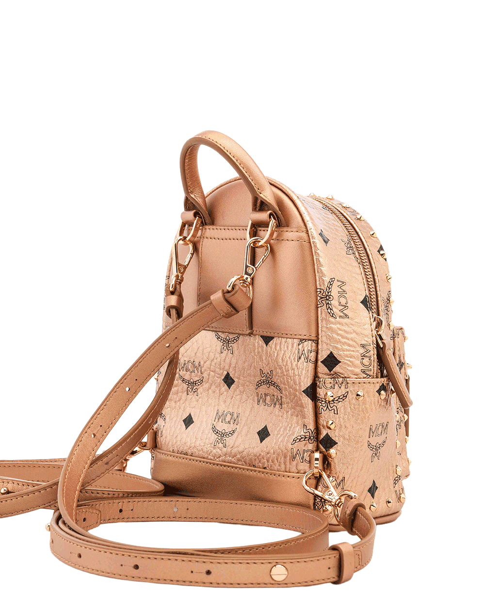 63 MCM STARK BEBE BOO BACKPACK MINI PINK GOLD MATELASSE RGHW MMK8AVE05TC001 10461901 1298
