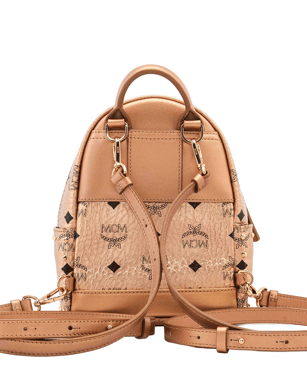 63 MCM STARK BEBE BOO BACKPACK MINI PINK GOLD MATELASSE RGHW MMK8AVE05TC001 10461901 1299