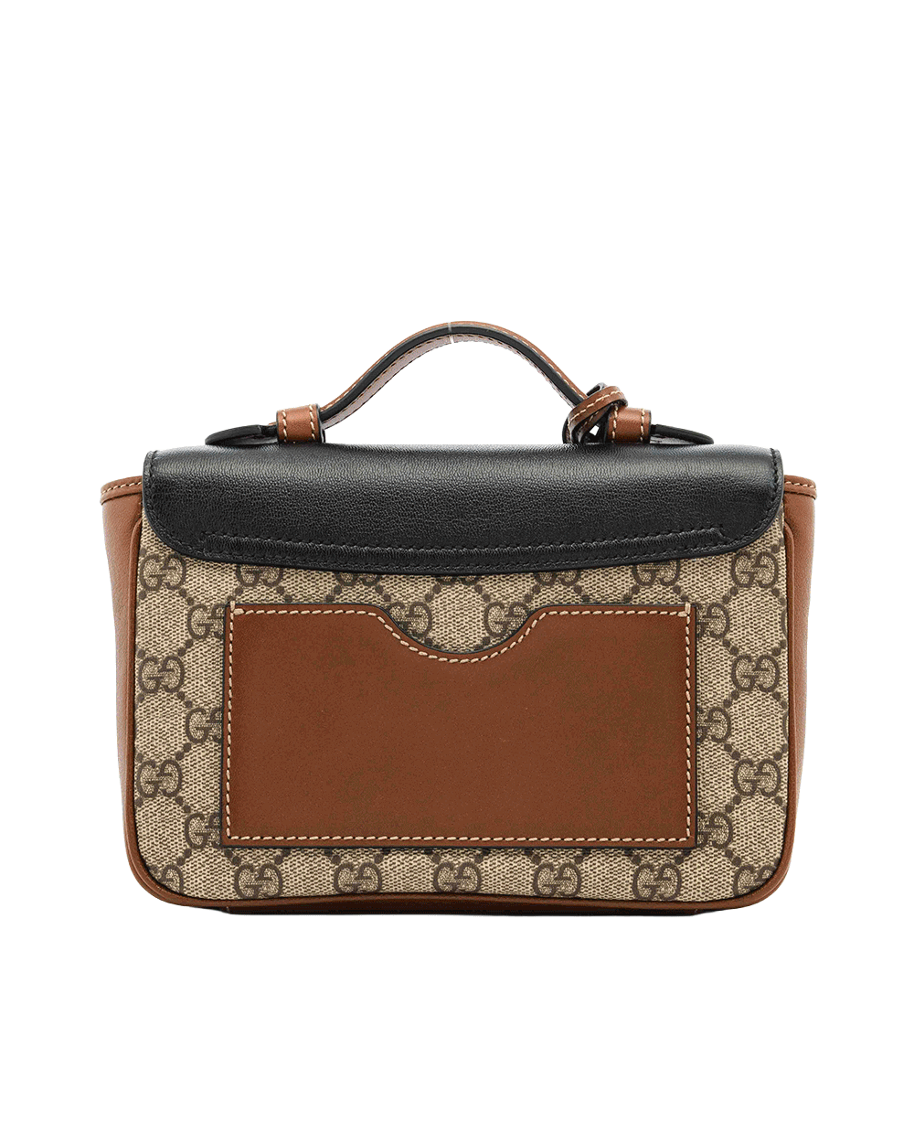 64 GUCCI PADLOCK FLAP BROWN BLACK GG MONOGRAM CANVAS GHW 658487 525040 1266