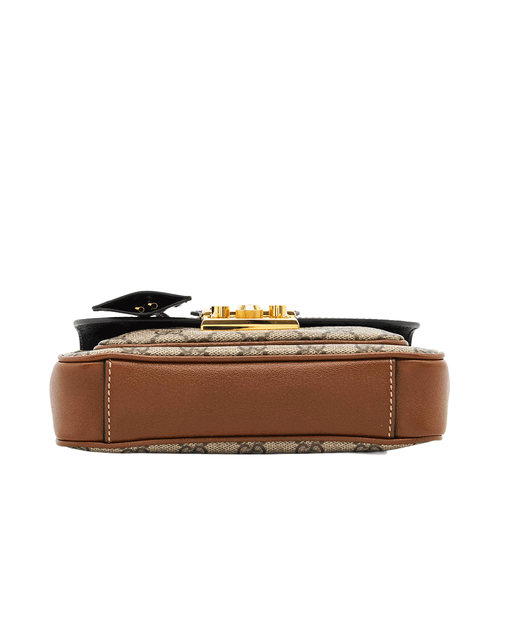 64 GUCCI PADLOCK FLAP BROWN BLACK GG MONOGRAM CANVAS GHW 658487 525040 1272