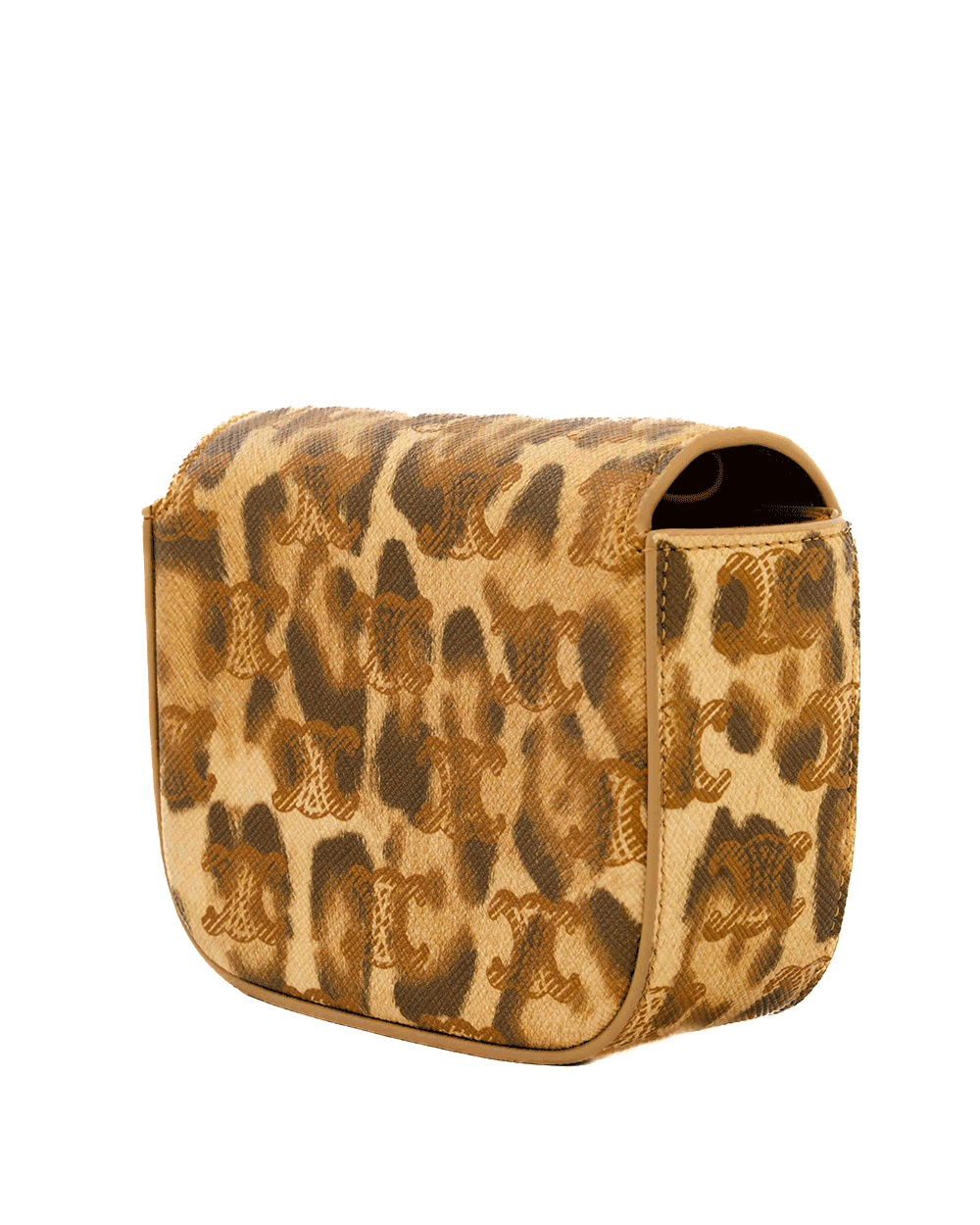 7 CELINE CLAIDE TRIOMPHE MINI YELLOW LEOPARD CANVAS GHW S SD 4273 1011