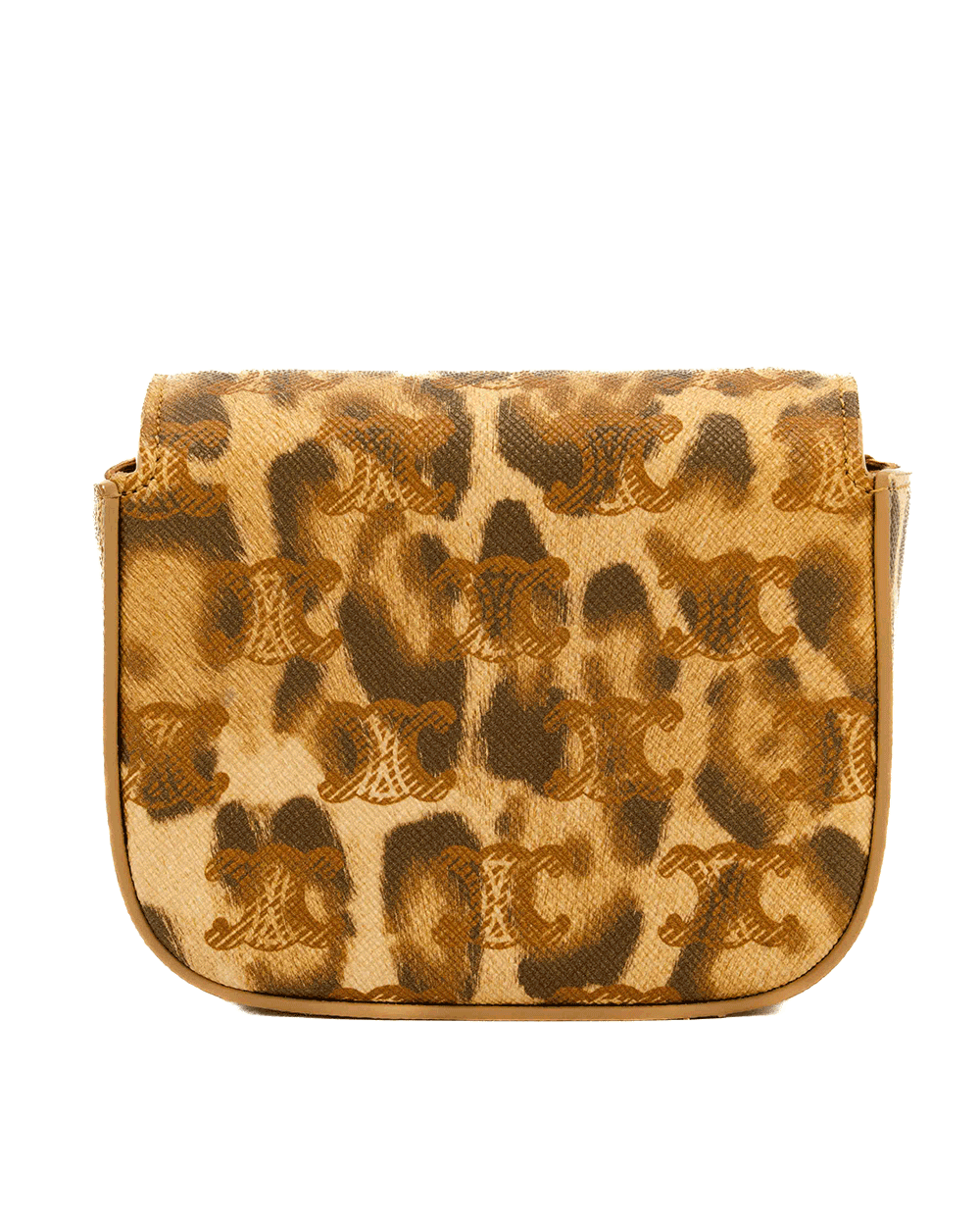 7 CELINE CLAIDE TRIOMPHE MINI YELLOW LEOPARD CANVAS GHW S SD 4273 1012