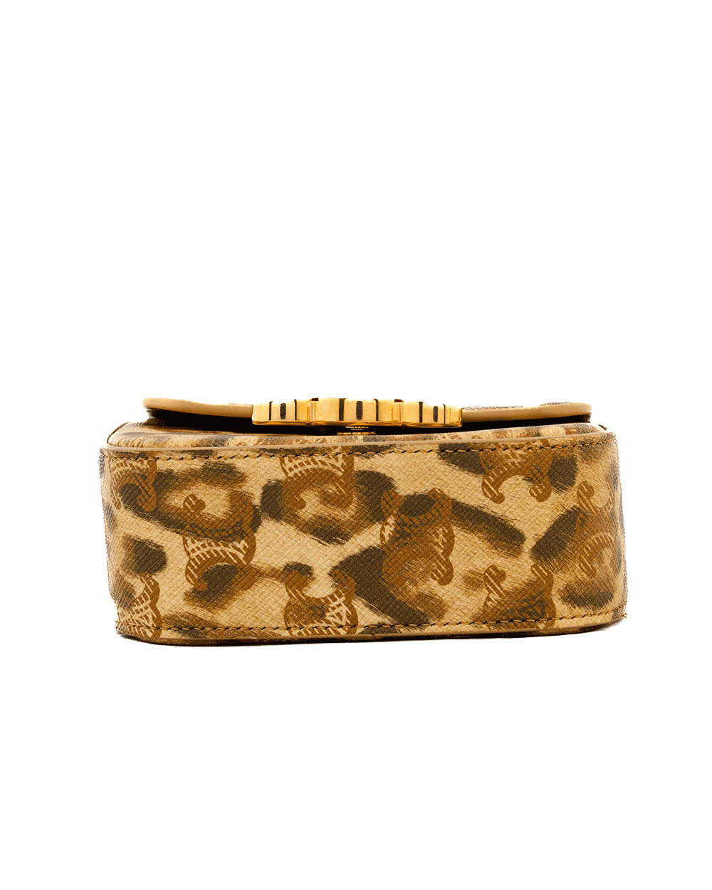 7 CELINE CLAIDE TRIOMPHE MINI YELLOW LEOPARD CANVAS GHW S SD 4273 1013