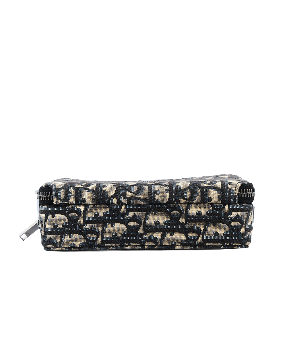 7 DIOR ZIPPED POUCH WITH STRAP BLACK OBLIQUE JACUARD SHW 11 BO 0262 0461