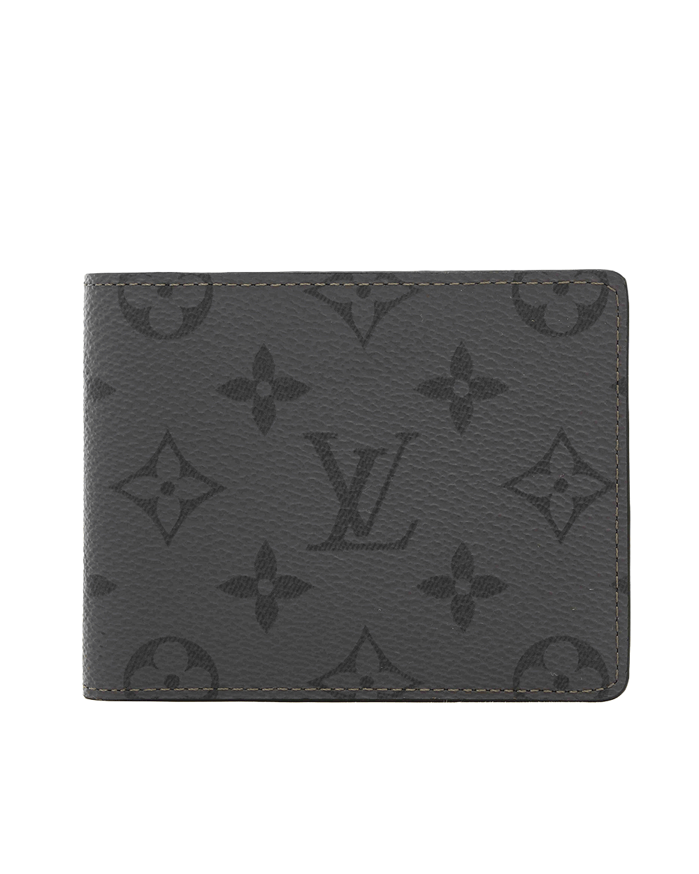 7 LV SLENDER WALLET SHORT ECLIPSE REVERSE MONOGRAM CANVAS MICROCHIP 0270