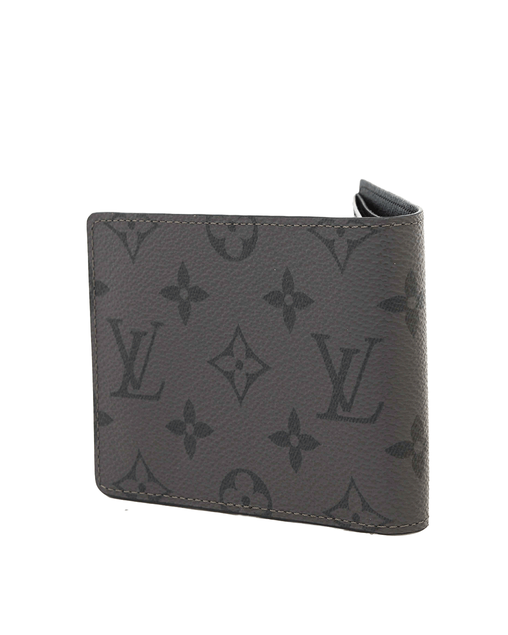 7 LV SLENDER WALLET SHORT ECLIPSE REVERSE MONOGRAM CANVAS MICROCHIP 0273
