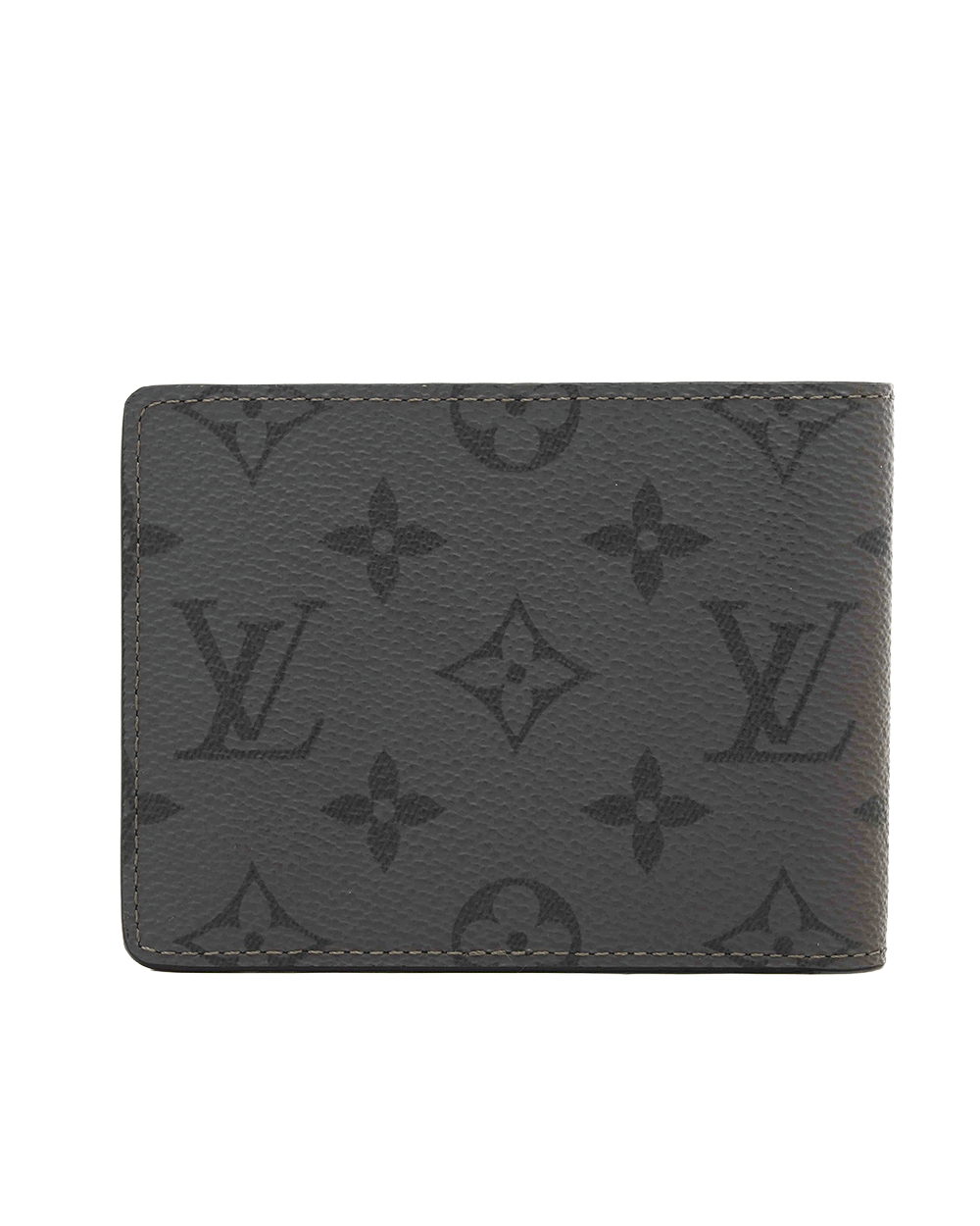 7 LV SLENDER WALLET SHORT ECLIPSE REVERSE MONOGRAM CANVAS MICROCHIP 0274