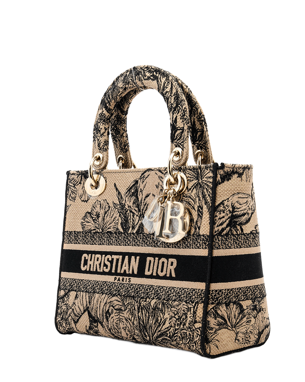 8 DIOR LADY D LITE MEDIUM BLUE NAVY TOILE DE JOUY GHW 50 MA 0233 0220