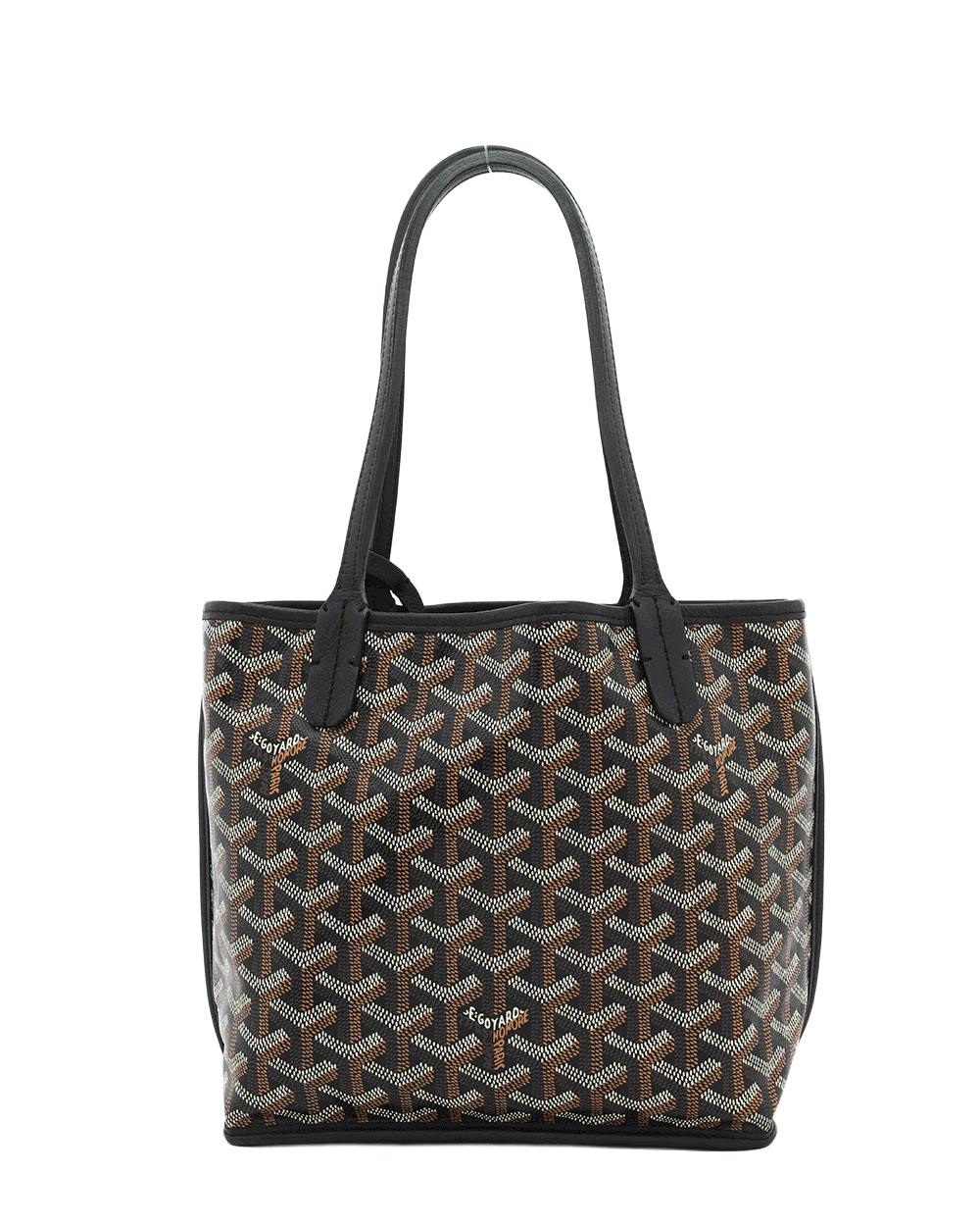 8 GOYARD ANJOU MINI BLACK CANVAS SHW SOA020219 0767