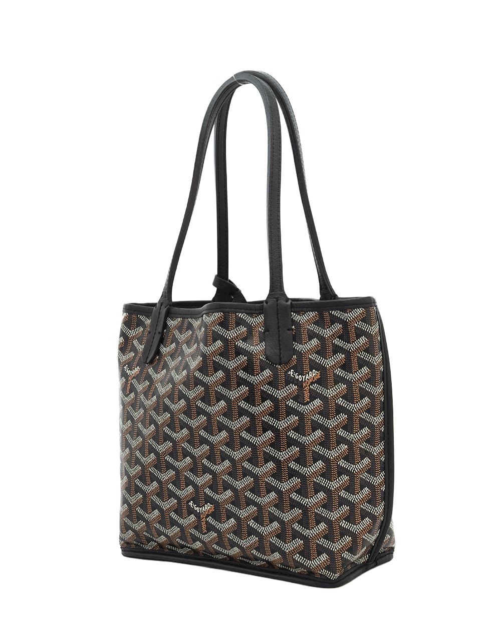 8 GOYARD ANJOU MINI BLACK CANVAS SHW SOA020219 0768