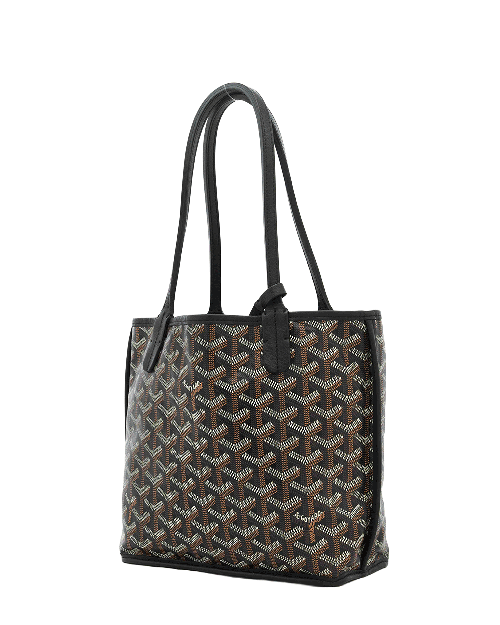 8 GOYARD ANJOU MINI BLACK CANVAS SHW SOA020219 0769