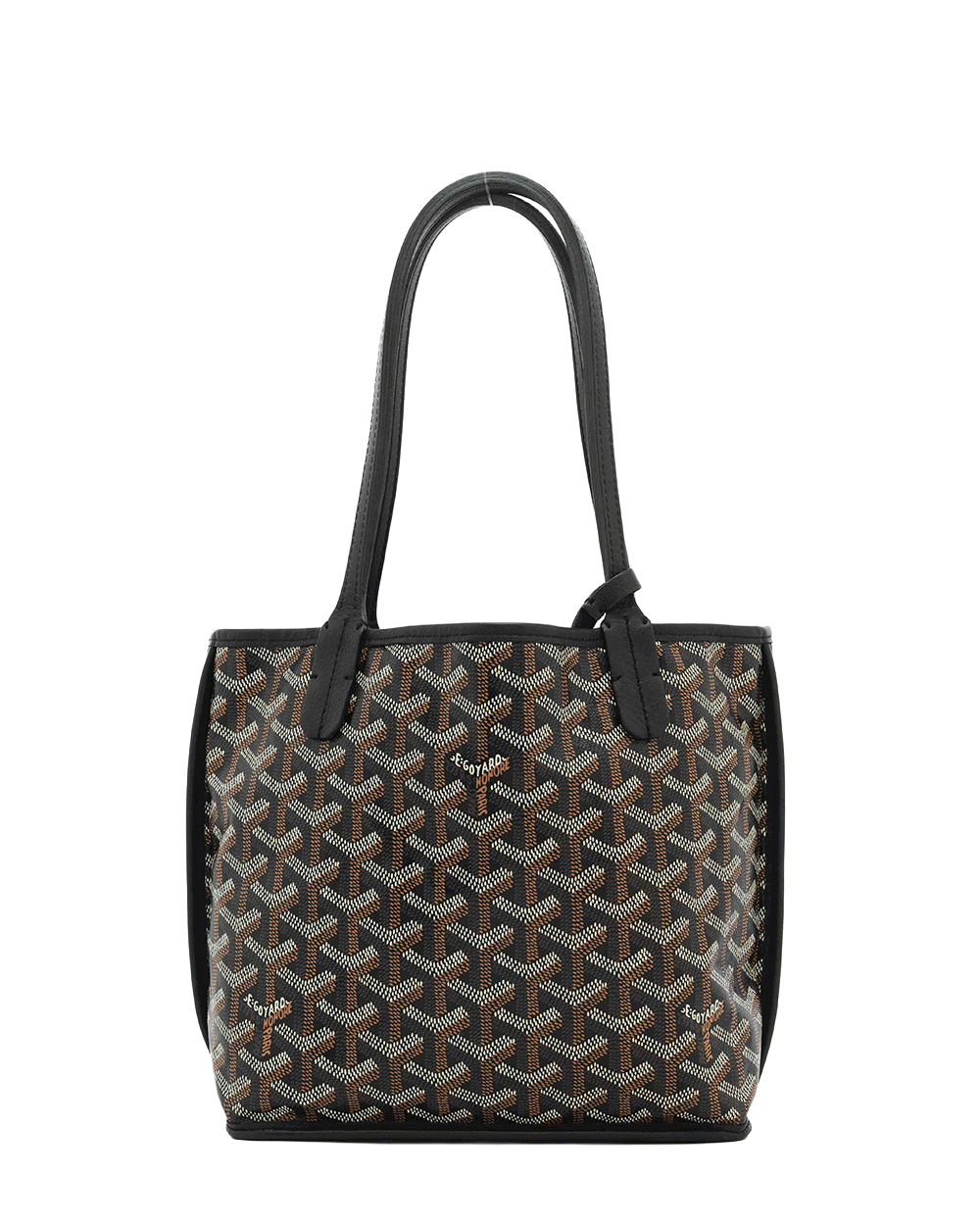 8 GOYARD ANJOU MINI BLACK CANVAS SHW SOA020219 0770