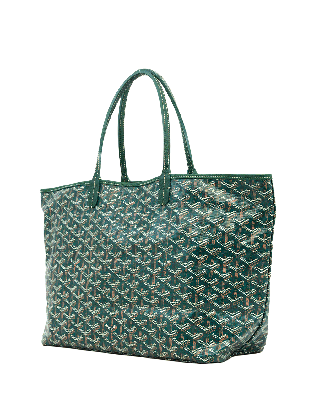 8 GOYARD ST.LOUIS PM GREEN CANVAS SHW CHN020234 0554