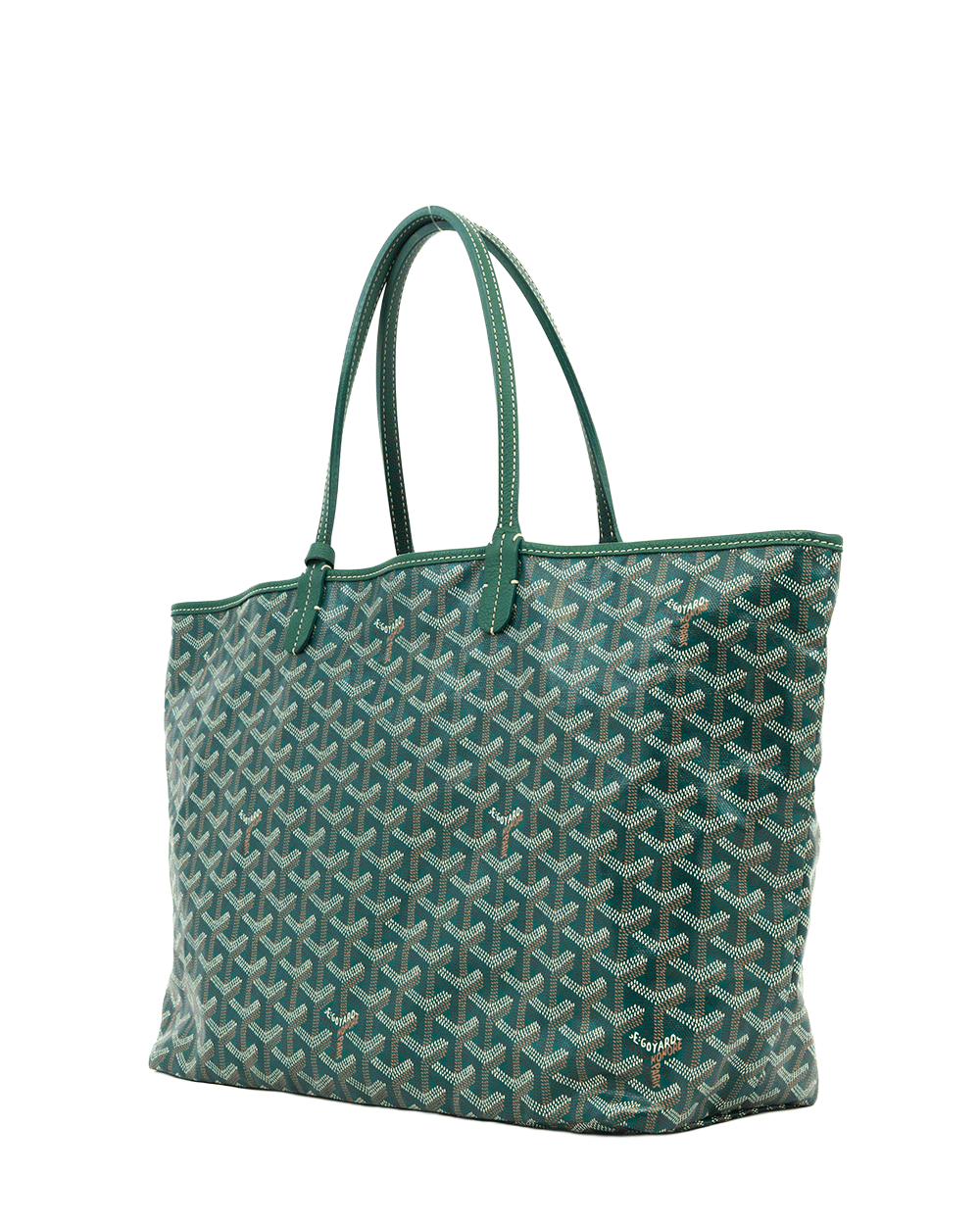 8 GOYARD ST.LOUIS PM GREEN CANVAS SHW CHN020234 0555