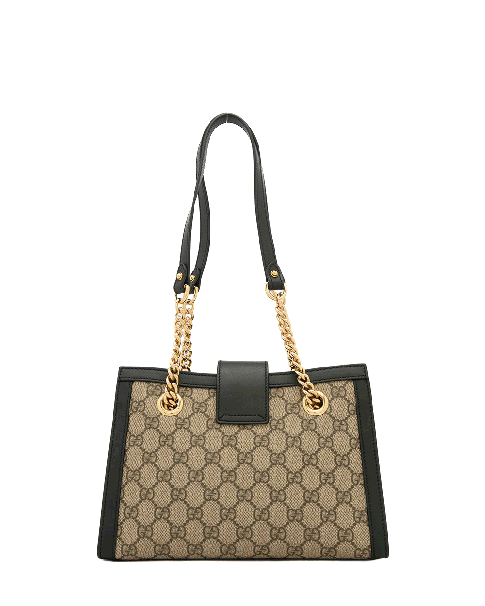 8 GUCCI PADLOCK SHOULDER BAG SMALL BROWN BLACK GG MONOGRAM CANVAS GHW 498156 493075 0694