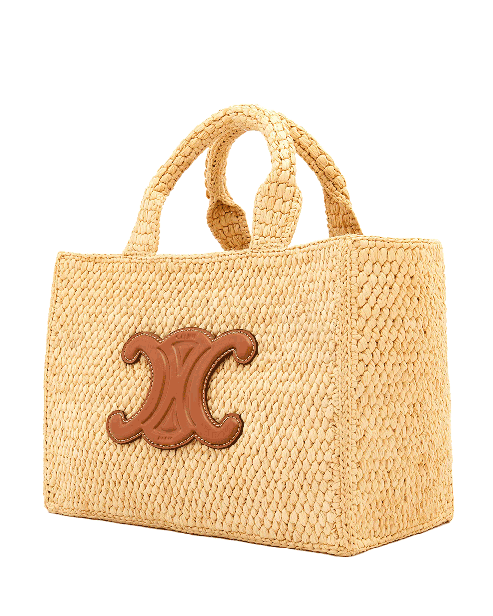 9 CELINE CABAS THAIS SMALL BROWN CALF AND RAFFIA GHW S AT 4273 2014