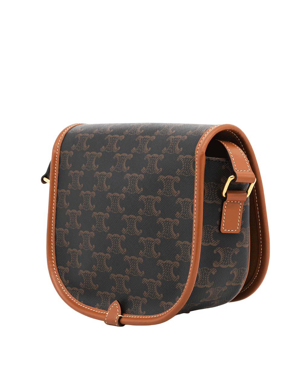 9 CELINE FOLCO BROWN TAN CANVAS GHW S ME 5202 S BR 4242 0586