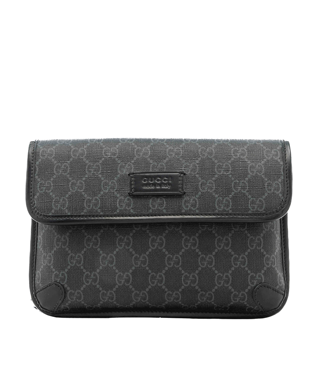9 GUCCI BELT BAG BLACK GG SUPREME MONOGRAM CANVAS SHW 598113 525040 0978