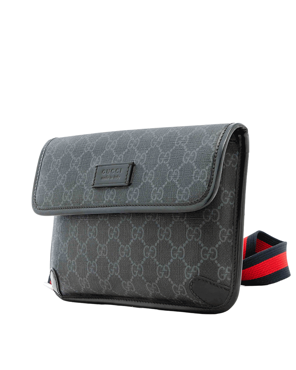 9 GUCCI BELT BAG BLACK GG SUPREME MONOGRAM CANVAS SHW 598113 525040 0979