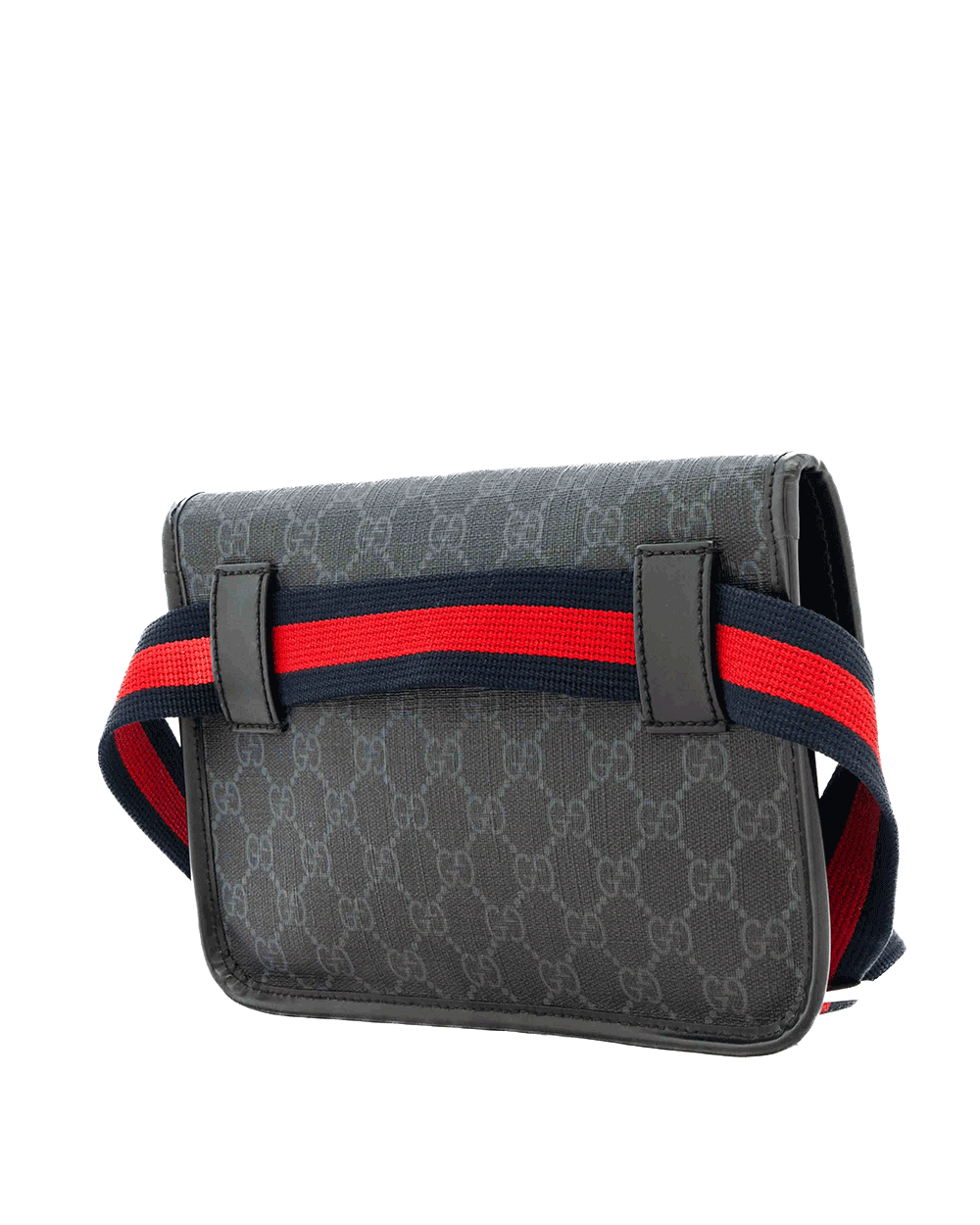9 GUCCI BELT BAG BLACK GG SUPREME MONOGRAM CANVAS SHW 598113 525040 0980