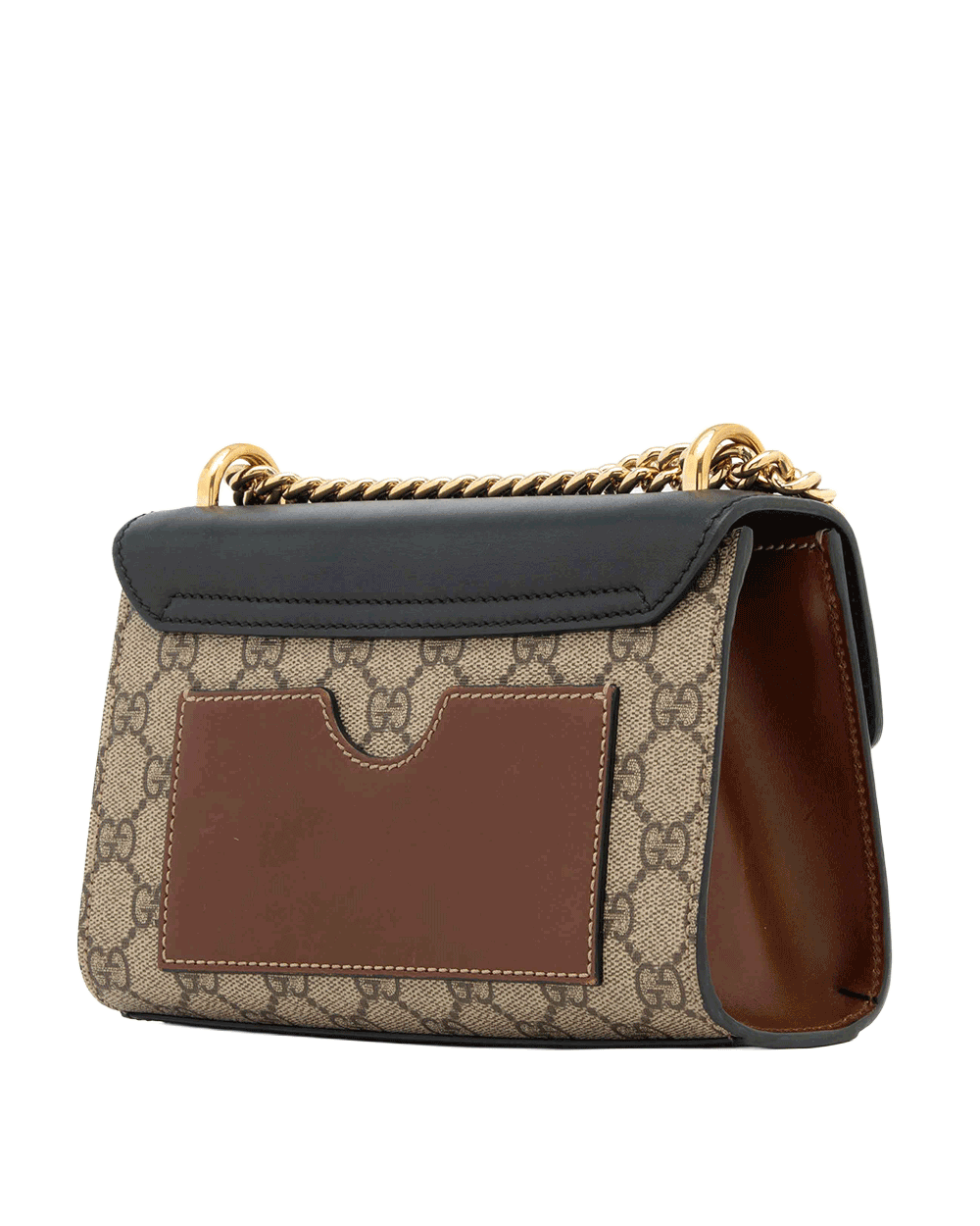 9 GUCCI PADLOCK BROWN BLACK GG MONOGRAM CANVAS GHW 409487 200047 0414