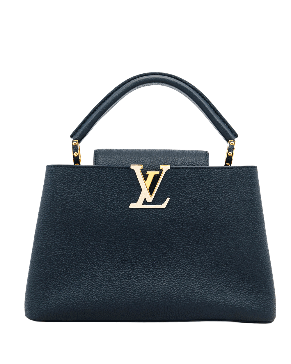 9 LV CAPUCINES MM NAVY CALF GHW MICROCHIP 0153