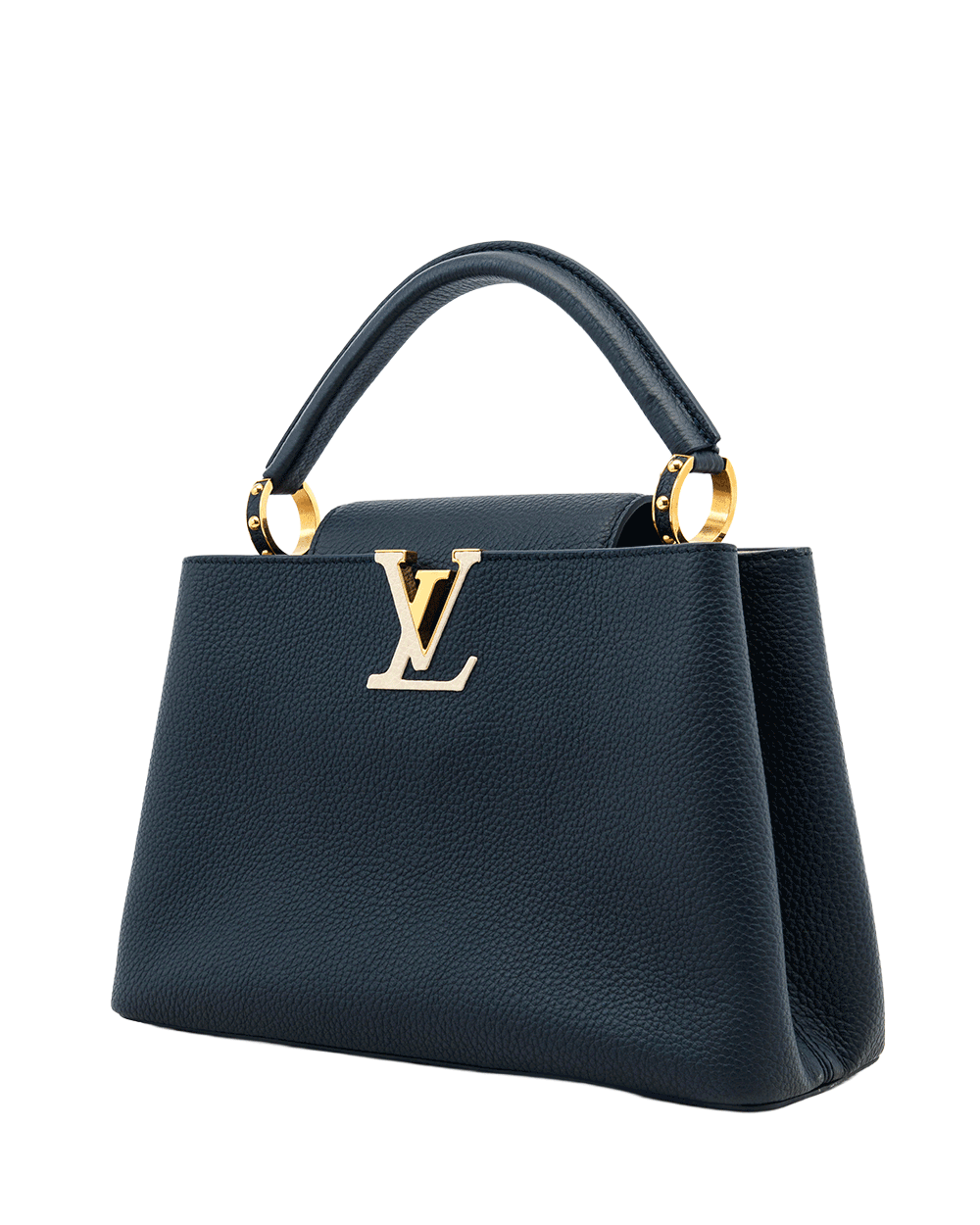 9 LV CAPUCINES MM NAVY CALF GHW MICROCHIP 0155