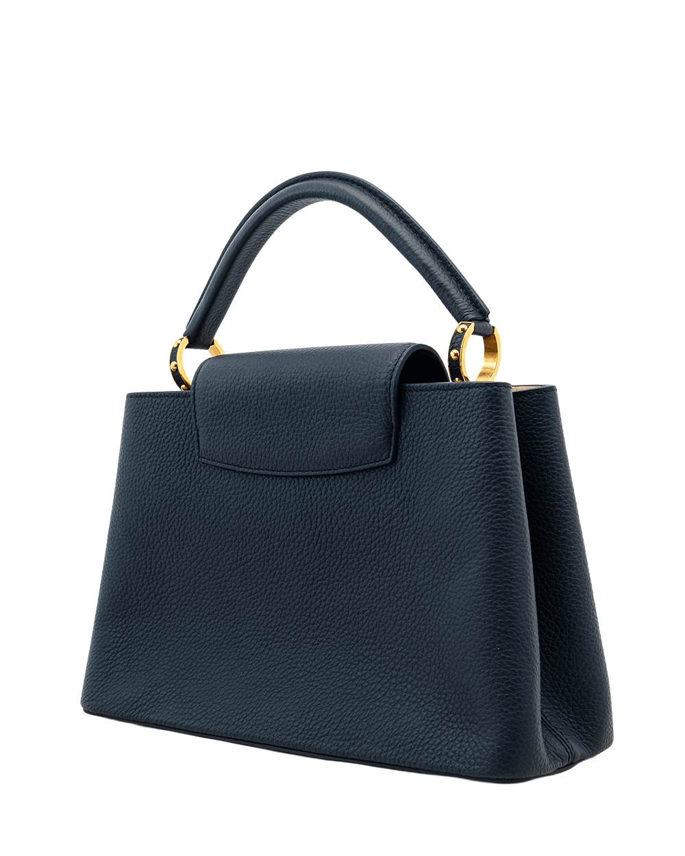 9 LV CAPUCINES MM NAVY CALF GHW MICROCHIP 0156