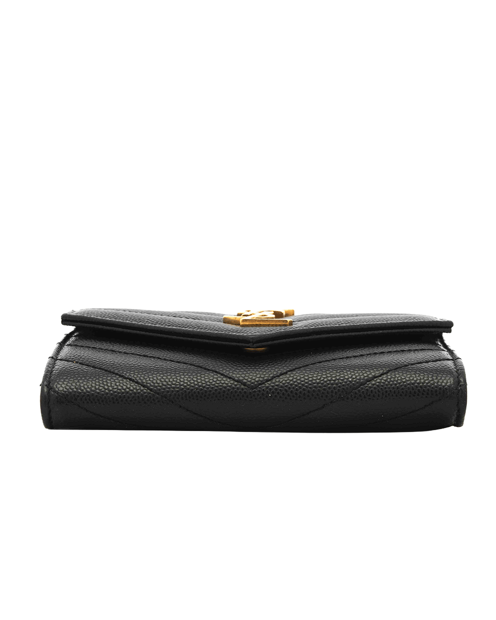 9 YSL CARD HOLDER SHORT BLACK CALF GHW TGR 414404 0719 0288