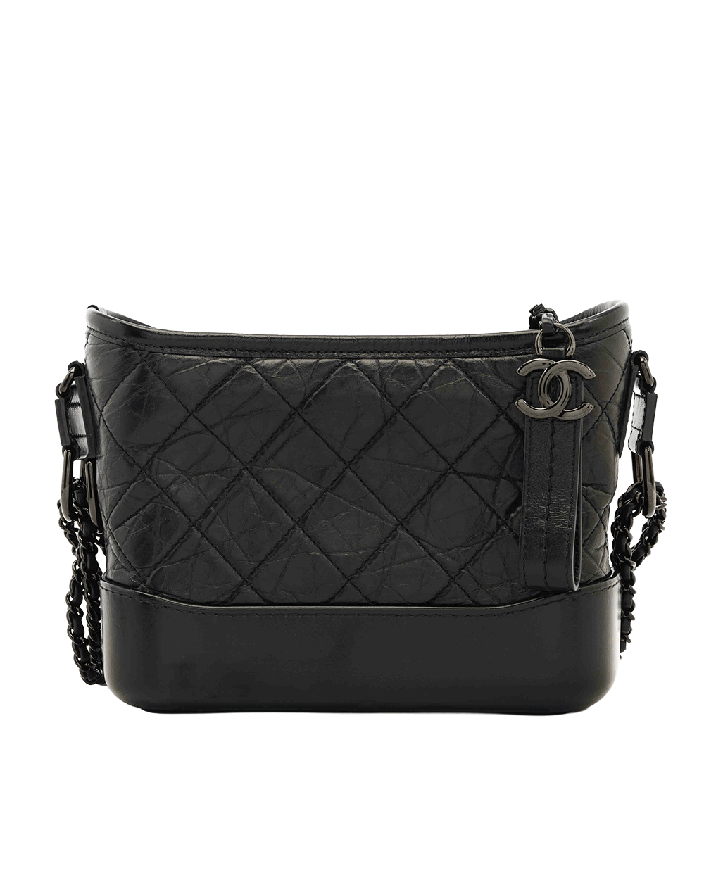 10 CHANEL GABRIELLE SMALL BLACK LAMB SOBLACK 28954285 0122