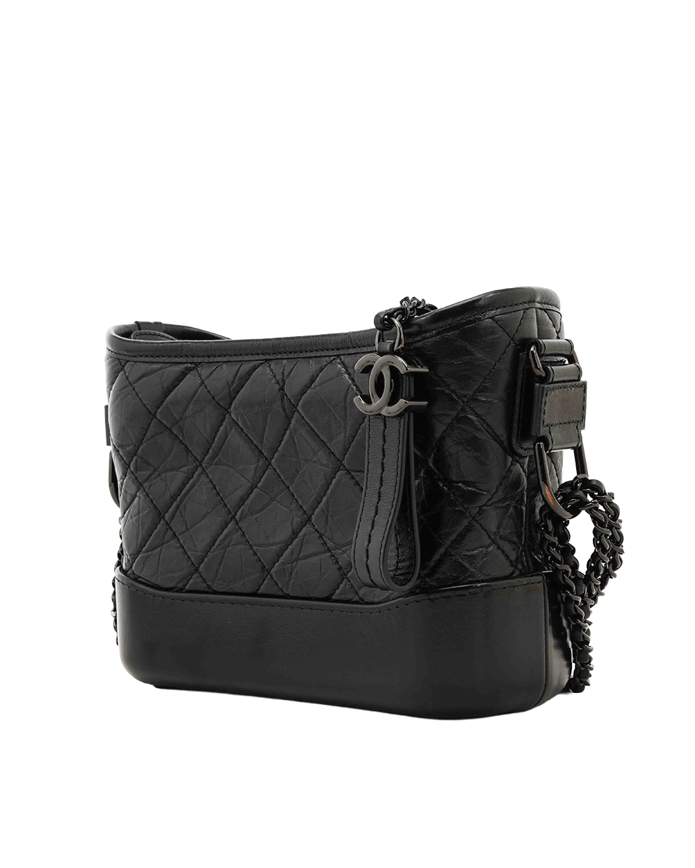10 CHANEL GABRIELLE SMALL BLACK LAMB SOBLACK 28954285 0124