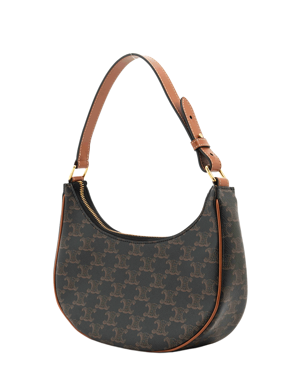 12 CELINE AVA MEDIUM BROWN TAN CANVAS GHW W GA 3212 1022