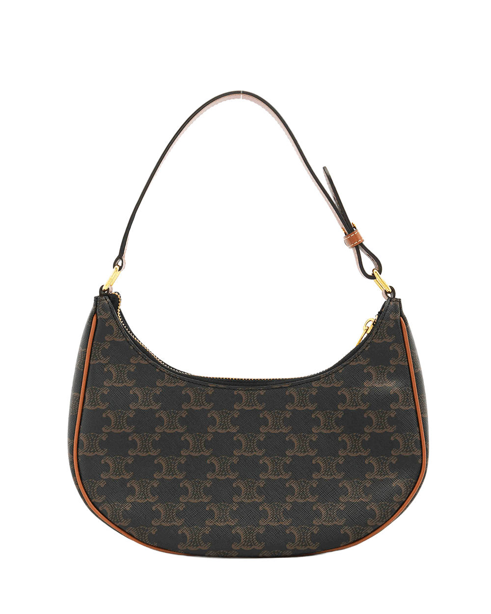 12 CELINE AVA MEDIUM BROWN TAN CANVAS GHW W GA 3212 1023