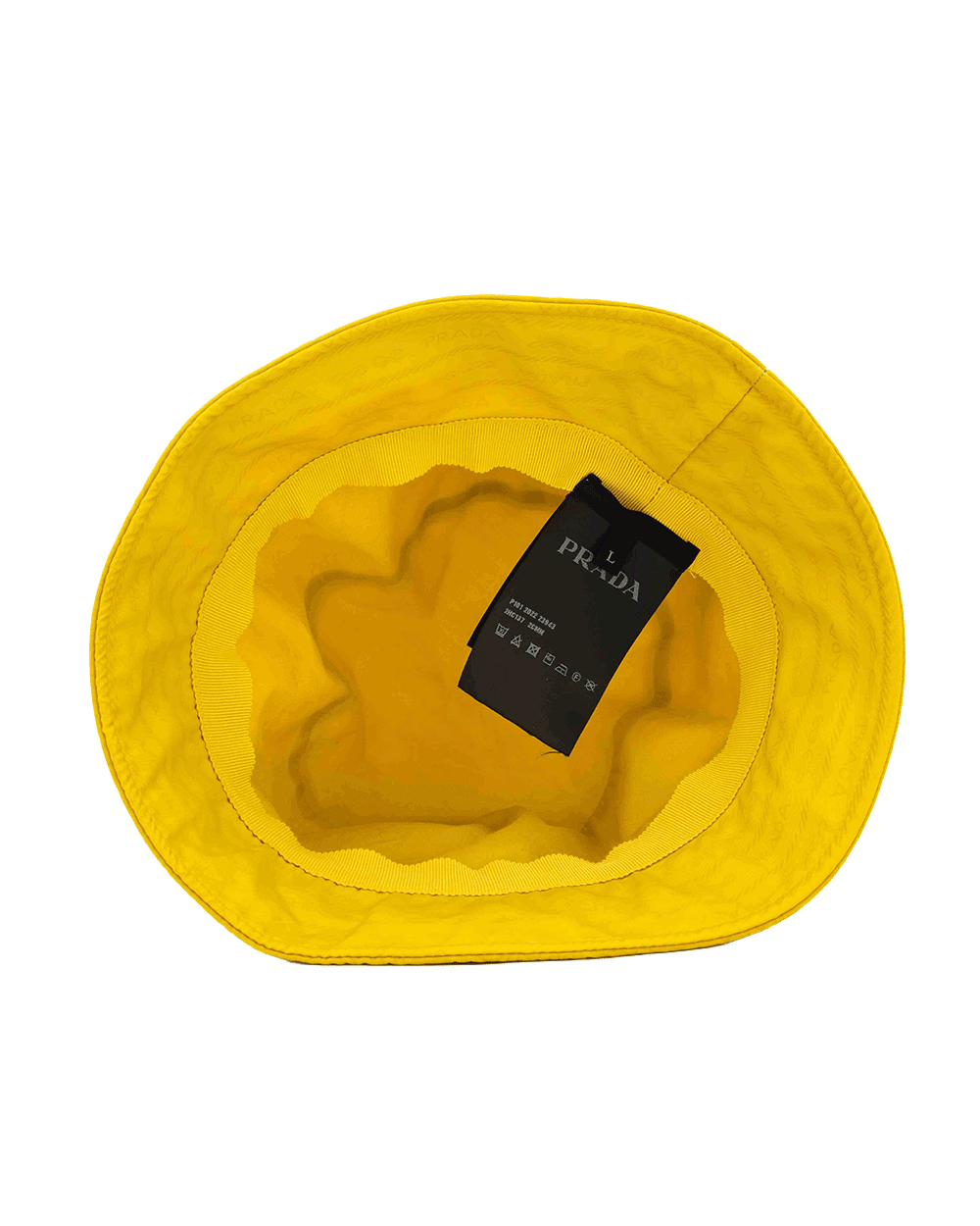 15 PRADA BUCKET HAT L YELLOW NYLON SHW 0669