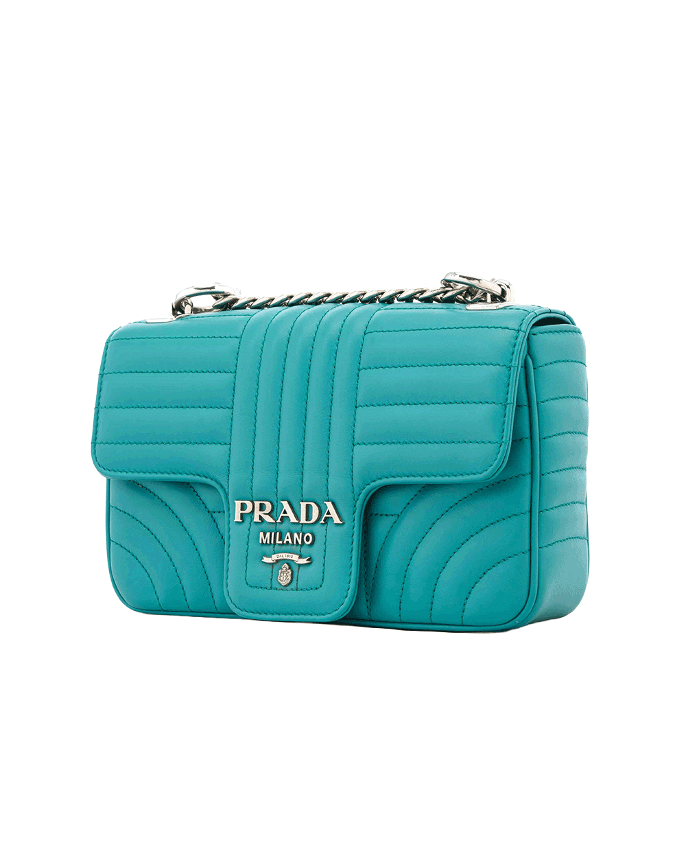 17 PRADA DIAGRAMME SHOLDER BAG BLUE CALF SHW 0449