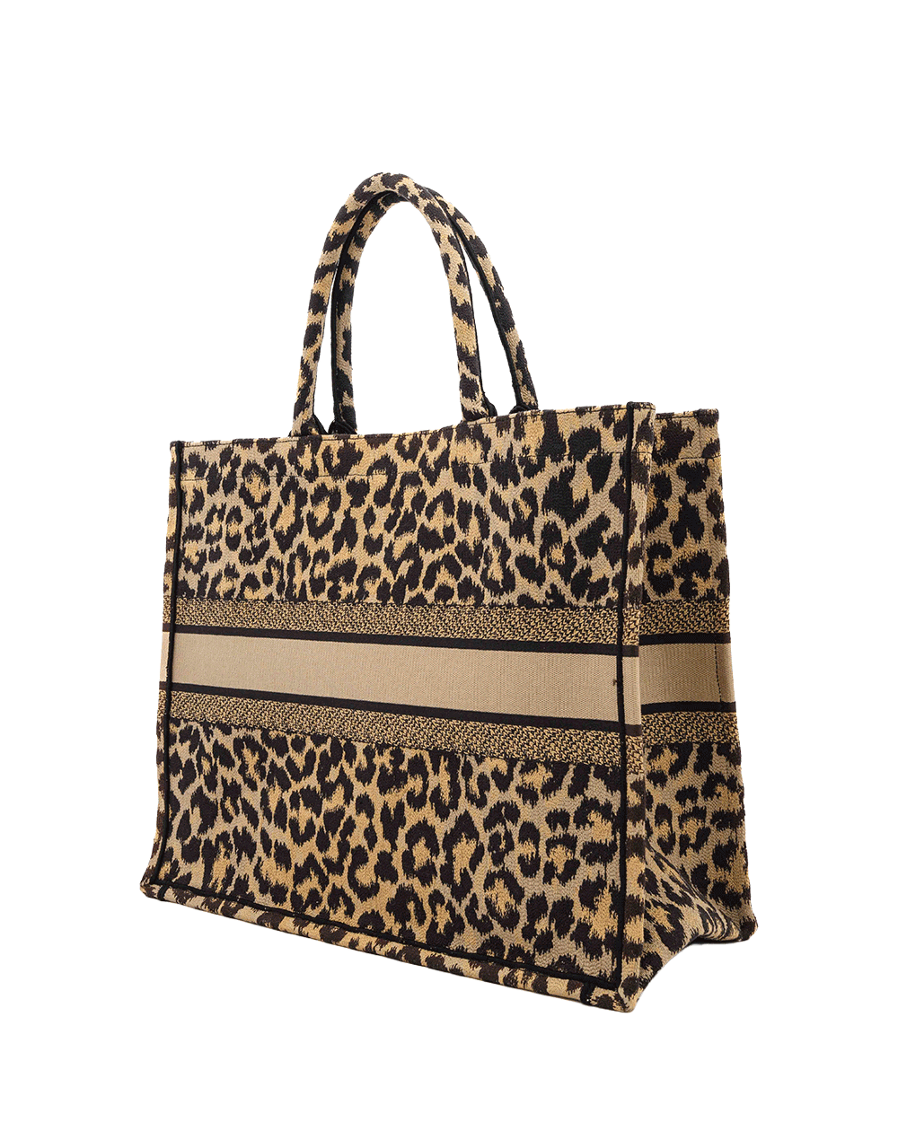 18 DIOR BOOK TOTE LARGE LEOPARD JACQUARD 50 MA 0281 0542