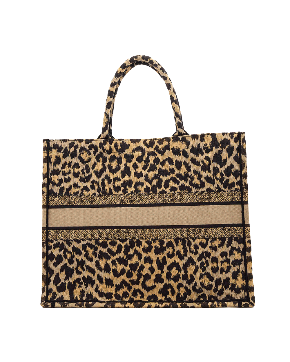 18 DIOR BOOK TOTE LARGE LEOPARD JACQUARD 50 MA 0281 0543