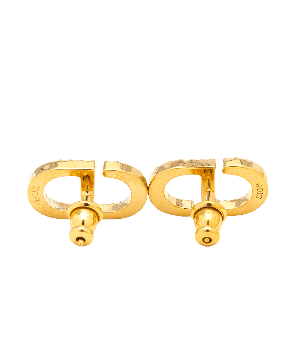 2 NEW DIOR CD SIGNATURE STUD EARRINGS CRYSTALS GHW 0266